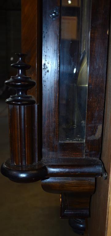 Antique Walnut Case Regulator Wall Clock