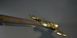 Marto92 Crusader's Sword, Made in Spain, Pewter Inlaid Brass Grip & Guard