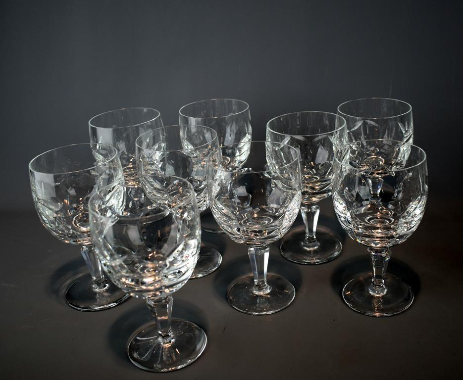 French Glass Goblets, 9 Large & 4 Small