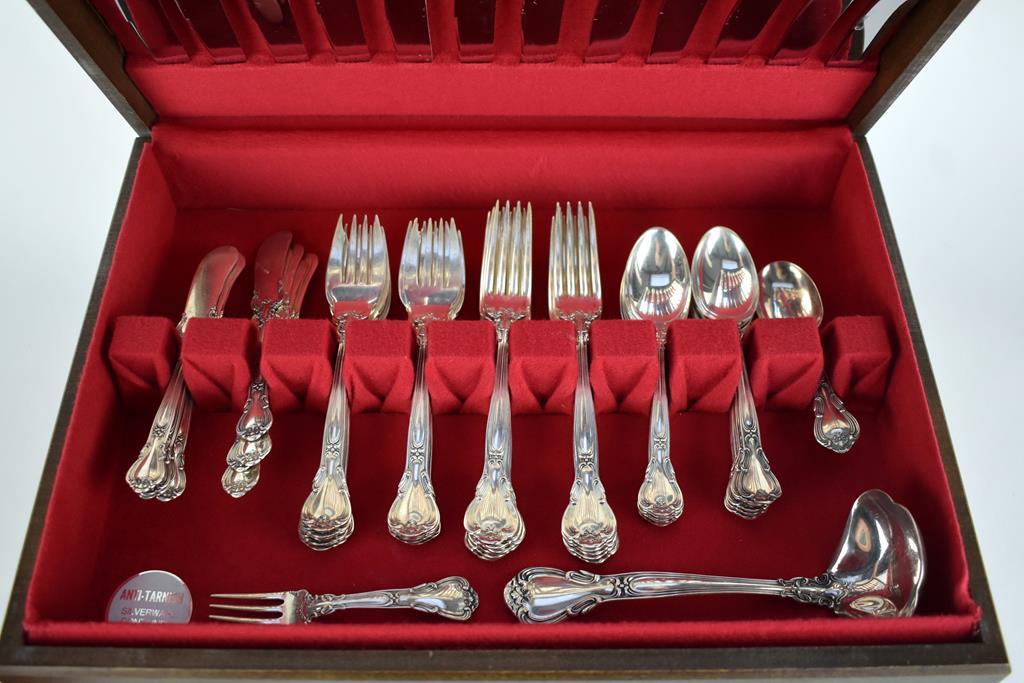 Sterling Silver Flatware, Gorham “Chantilly”, 71 Pieces & Chest