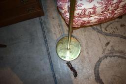 Vintage Brass Shell Reading Floor Lamp