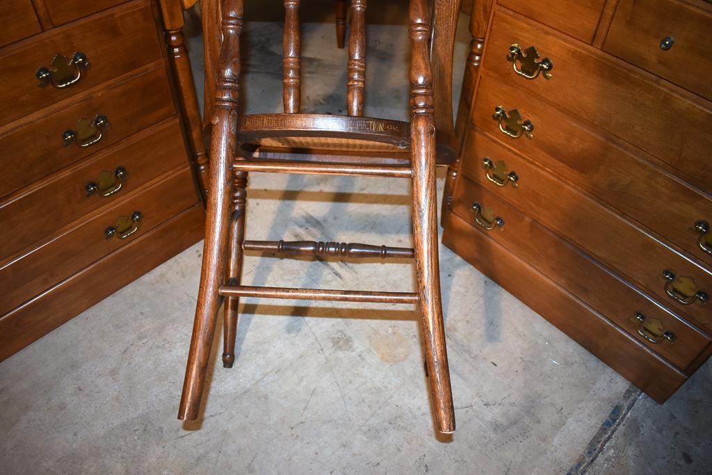 Vintage Caned Seat Bow Back Chair (Authentic Ford Museum Reproduction)