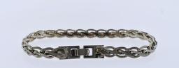 Vintage Sterling Silver Bracelet, 7.25” L