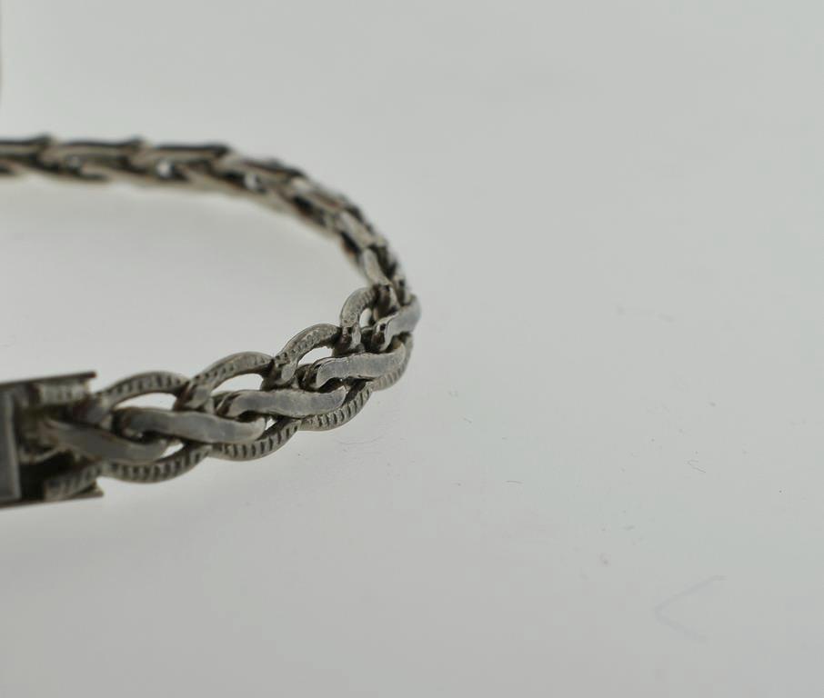 Vintage Sterling Silver Bracelet, 7.25” L