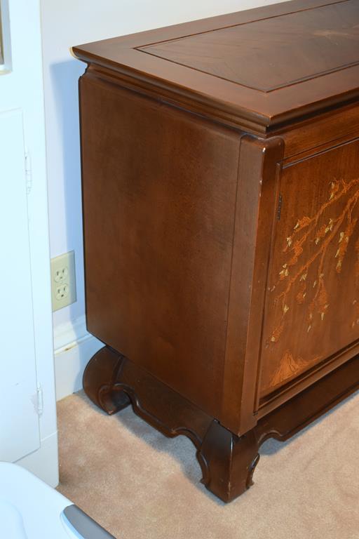 Pretty Vintage Oriental Style Cabinet, USA