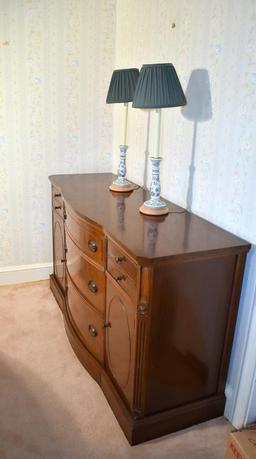 Handsome Vintage Mahogany Sideboard Buffet (Lots 2 and 3 Match)