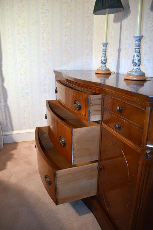 Handsome Vintage Mahogany Sideboard Buffet (Lots 2 and 3 Match)