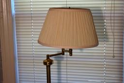 Brass Floor Lamp w/ Swing Arm