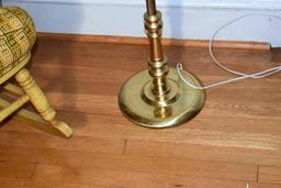 Brass Floor Lamp w/ Swing Arm