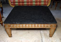 Black Marble Top Coffee Table, Accents by Heritage Furniture