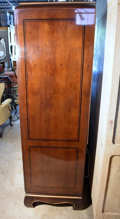 Entertainment / Media Armoire with Animal Stripe Painted Finish
