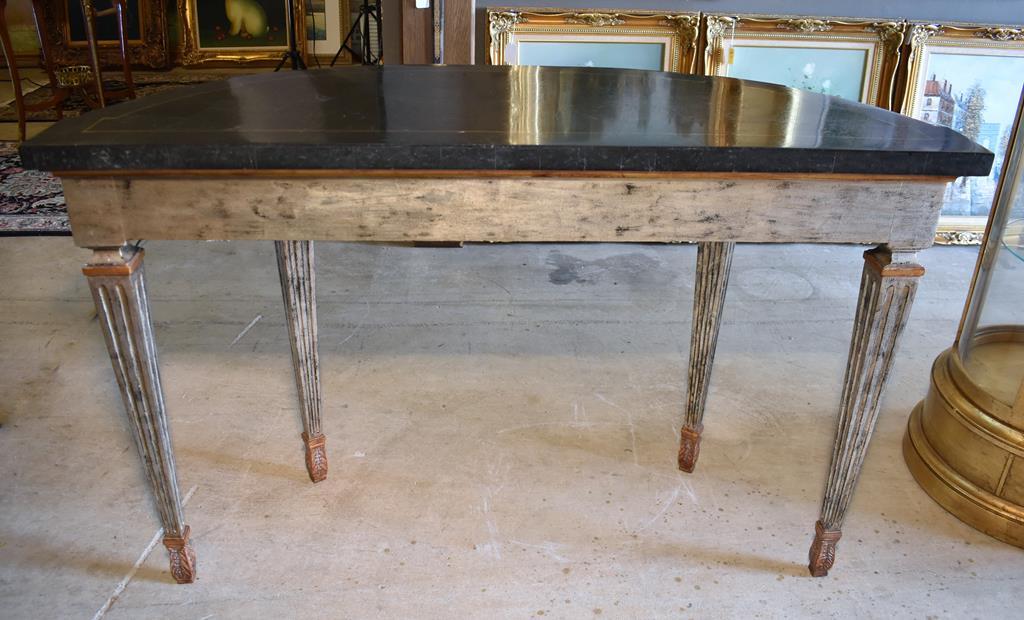 Black Marble Top Console Table