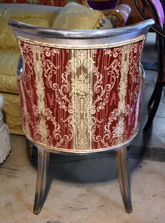 Gold & Red Brocade Empire Style Side Chair (Lots 43 and 44 Match.)