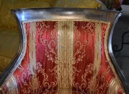 Gold & Red Brocade Empire Style Side Chair (Lots 43 and 44 Match.)