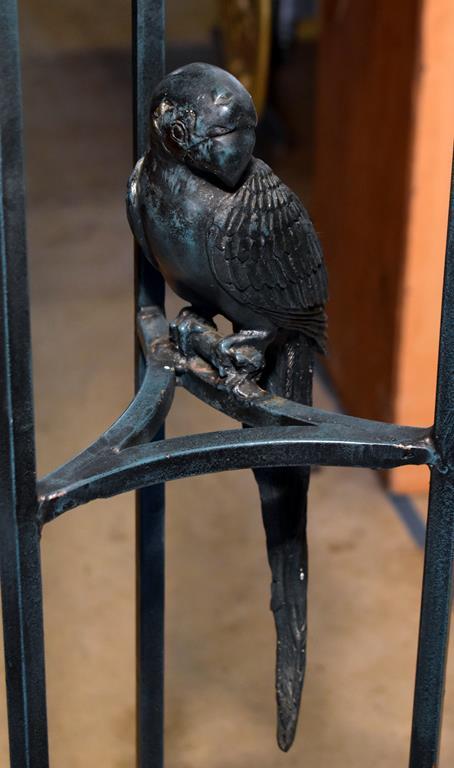 Fabulous Wrought Metal Tall Plant Stand with Parrot Bird Accent (Lots 8 & 9 Match)