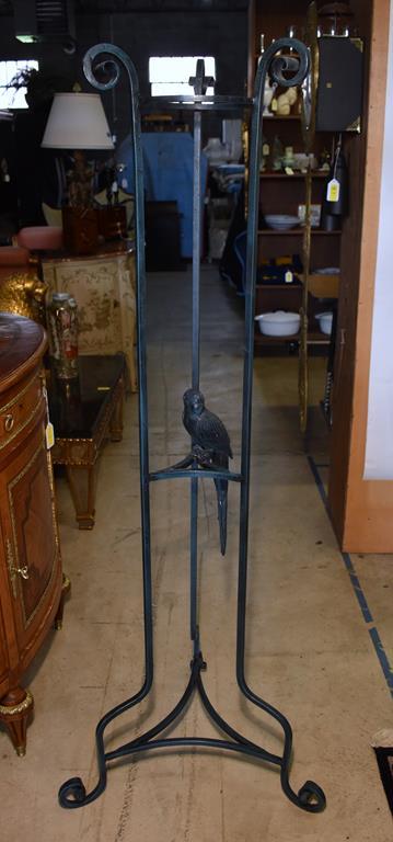 Fabulous Wrought Metal Tall Plant Stand with Parrot Bird Accent (Lots 8 & 9 Match)