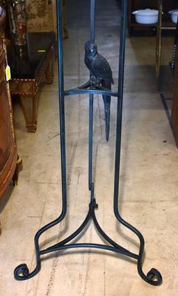 Fabulous Wrought Metal Tall Plant Stand with Parrot Bird Accent (Lots 8 & 9 Match)