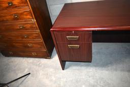 Sturdy High Point Furniture Desk with Four Drawers Including a Filing Drawer