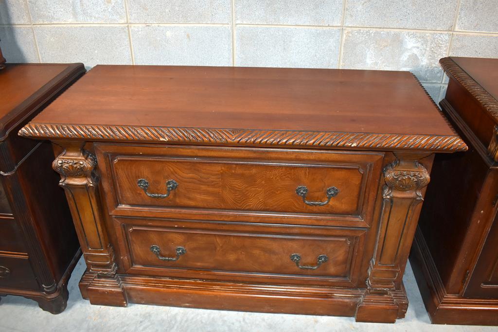 Large Scale Carved Detail Two-Drawer Chest