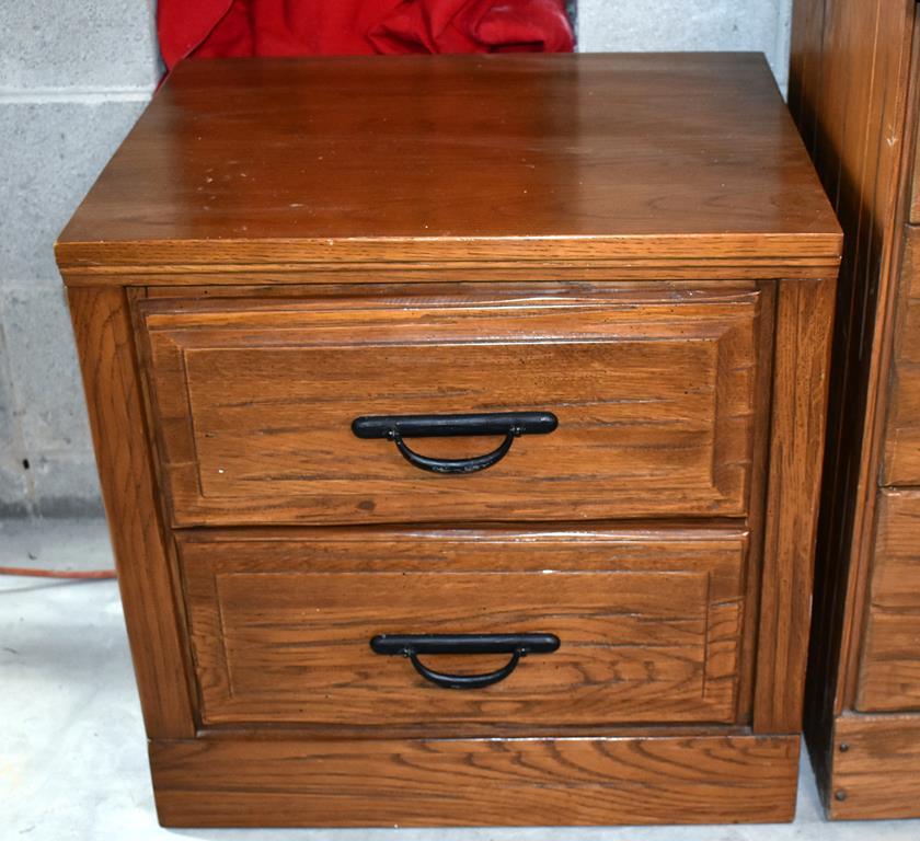 Quality “Ranch Oak” by Brand Furniture Bedroom Two-Drawer Nightstand