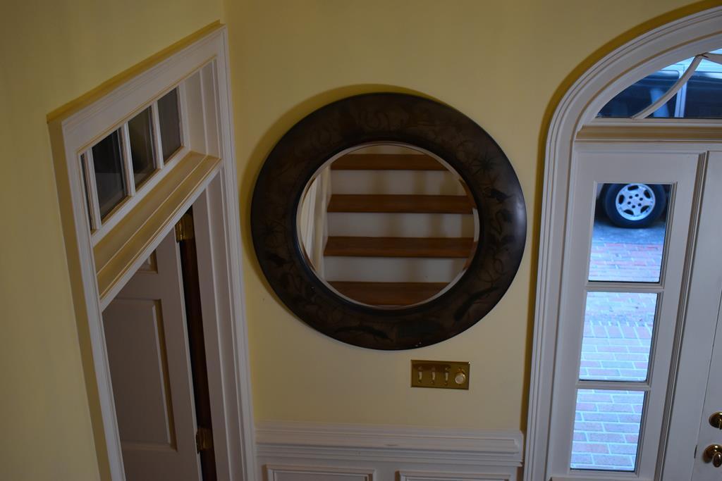 Safari Motif Round Wall Mirror by Basset Mirror Co., Beveled Glass