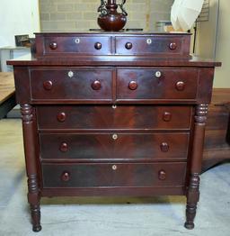 American Sheraton Mahogany Chest, Early 19th C.