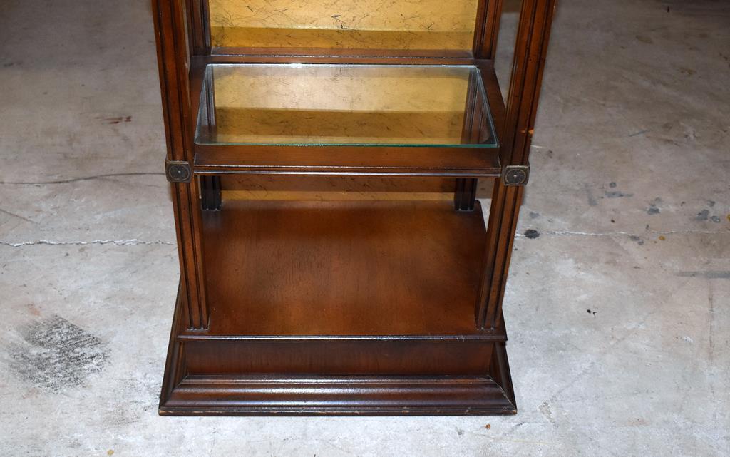 Tall Narrow Pier Shelf with Glass Inserts