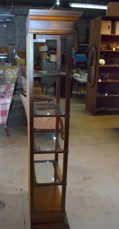 Tall Narrow Pier Shelf with Glass Inserts