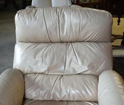 Nice Quality Bradington Young Light Tan Leather Swivel Recliner: Rocks, Swivels & Reclines