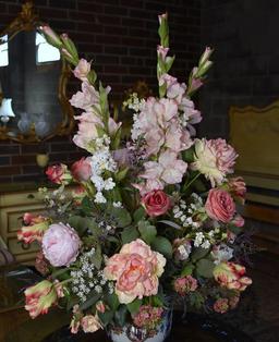 Splendid Large Floral Centerpiece and Vase