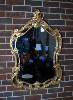 Beautiful Gilded Baroque Over Dresser Mirror