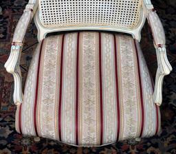 Pretty Light Finish Caned Back Armchair (Lots 9 & 10 Match)