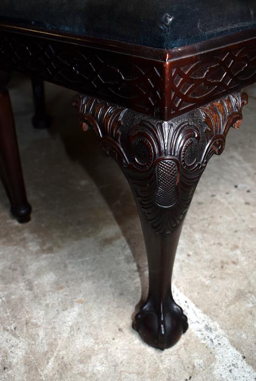 Fine 19th C. Chippendale Carved Walnut Corner Chair