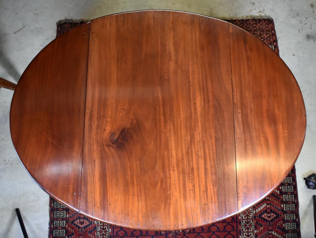 Early 19th C. Mahogany with Floral Marquetry Pembroke Table