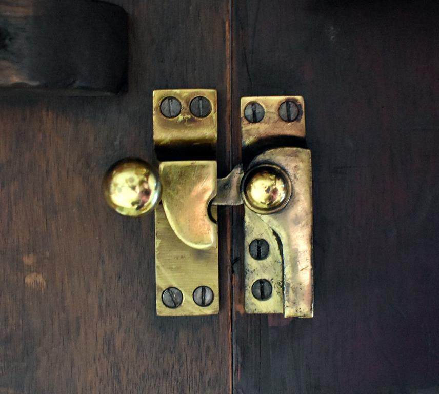 Antique Duncan Phyfe Style Mahogany Dining Table, Brass Caster Paw Feet, Attributed to Kittinger