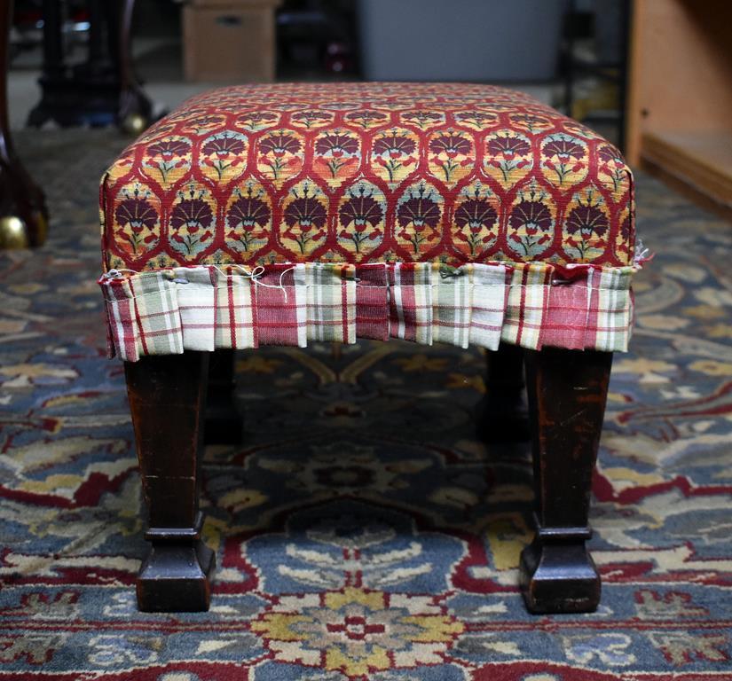Upholstered Top Footstool