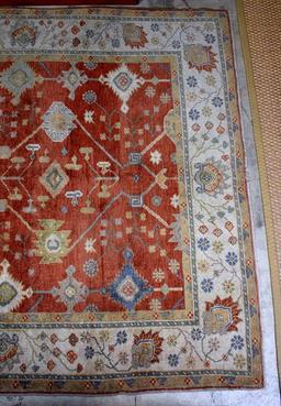 Fine Turkish Ushak (Oushak) 6'10” x 7'10” Hand Knotted Rug