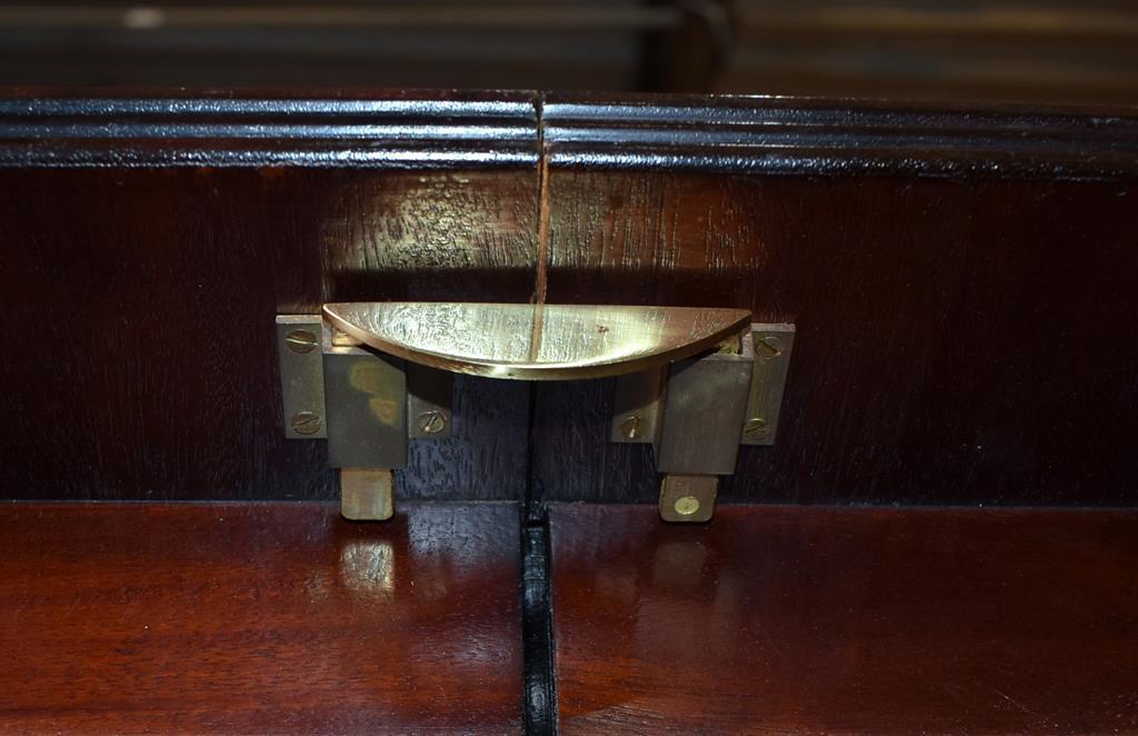 Sheraton Triple Banded Mahogany Dining Table / Conference Table, Hand Made by Scholte Furniture