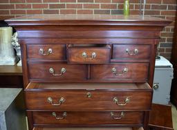 Virginia Galleries by Henkel Harris “New Market” Model 175 Solid Mahogany High Chest