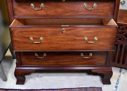 Virginia Galleries by Henkel Harris “New Market” Model 175 Solid Mahogany High Chest