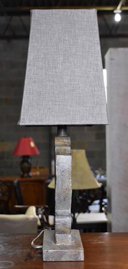 Contemporary Barbara Cosgrove Neutral Slate Stone Lamp
