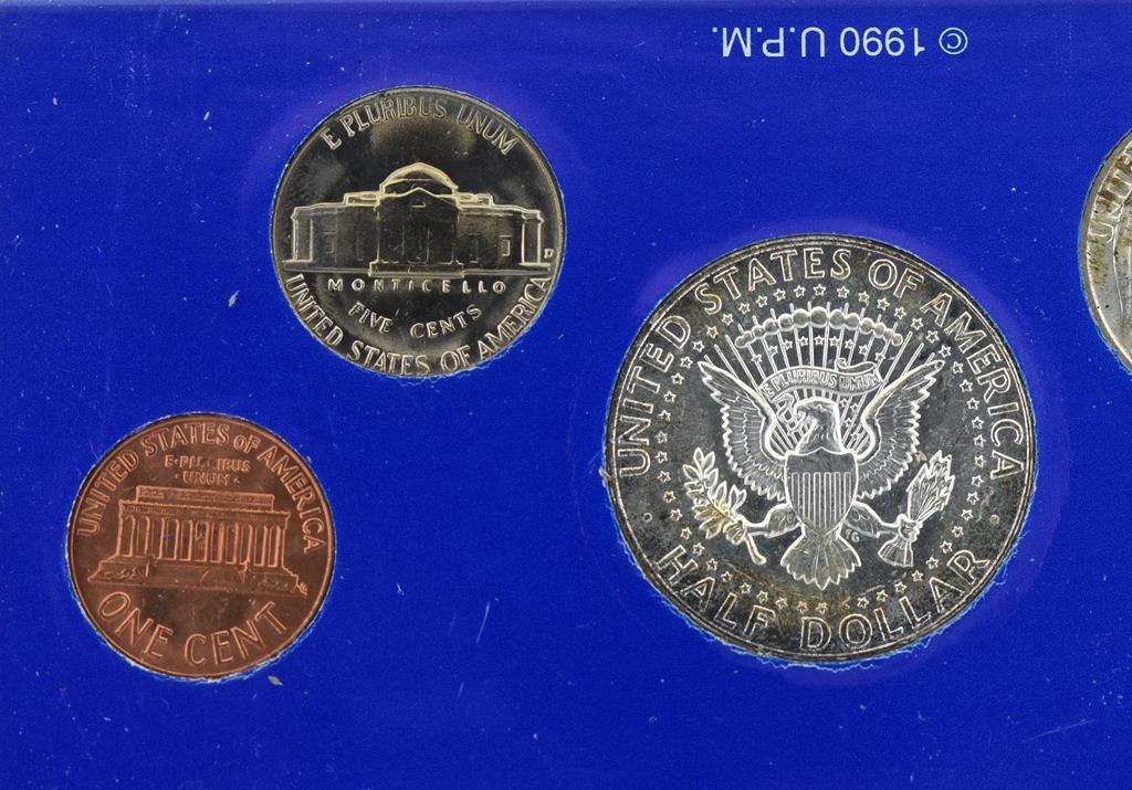 1964 Americana Series US Coins with 90% Silver Half Dollar, Quarter & Dime