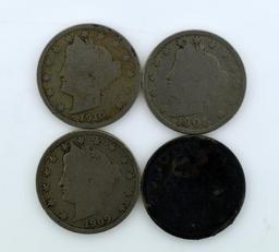 Lot of 25 Liberty Hd / Buffalo Nickels: 1901 (2), 1902, 1903, 1904 (2), 1905 (2), 1906 (3), 1907...