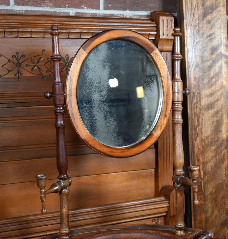 Quaint Antique Barley Twist Washstand with Mirror, Bowl  & Pitcher