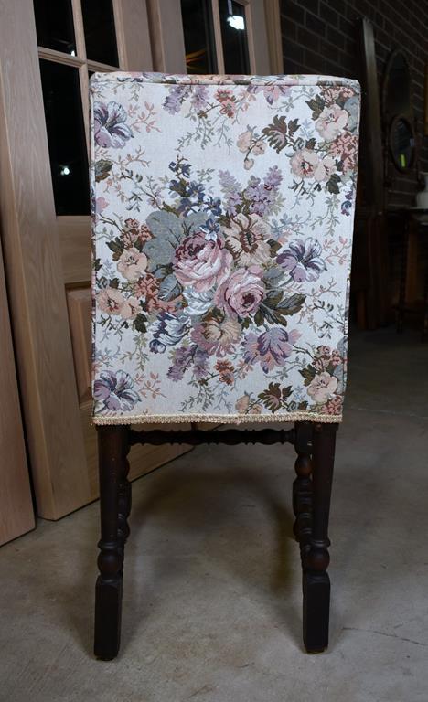 Vintage Side Chair with Updated Floral Upholstery