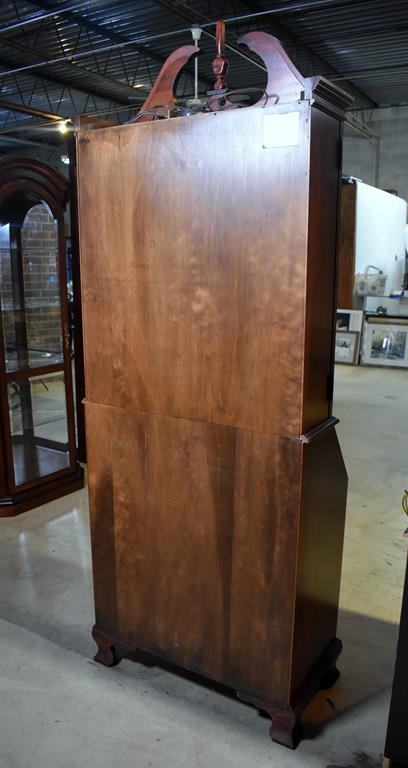 Mahogany Chippendale Drop Front Secretary with Book Hutch by Jasper Cabinet