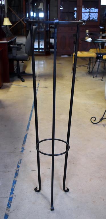 Contemporary Black Metal Pot or Basket Stand
