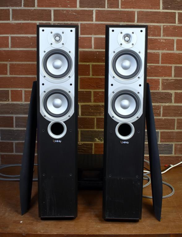 Pair of Infiniti Primus 250 Floor Tower 8 Ohm Stereo Speakers