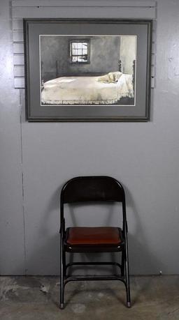 Andrew Wyeth “Master Bedroom” Print, Signed in Print, Nicely Framed