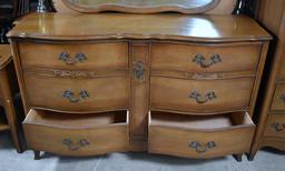 Vintage Bassett Serpentine Front Cherry Double Dresser (Lots 36-39 Match)